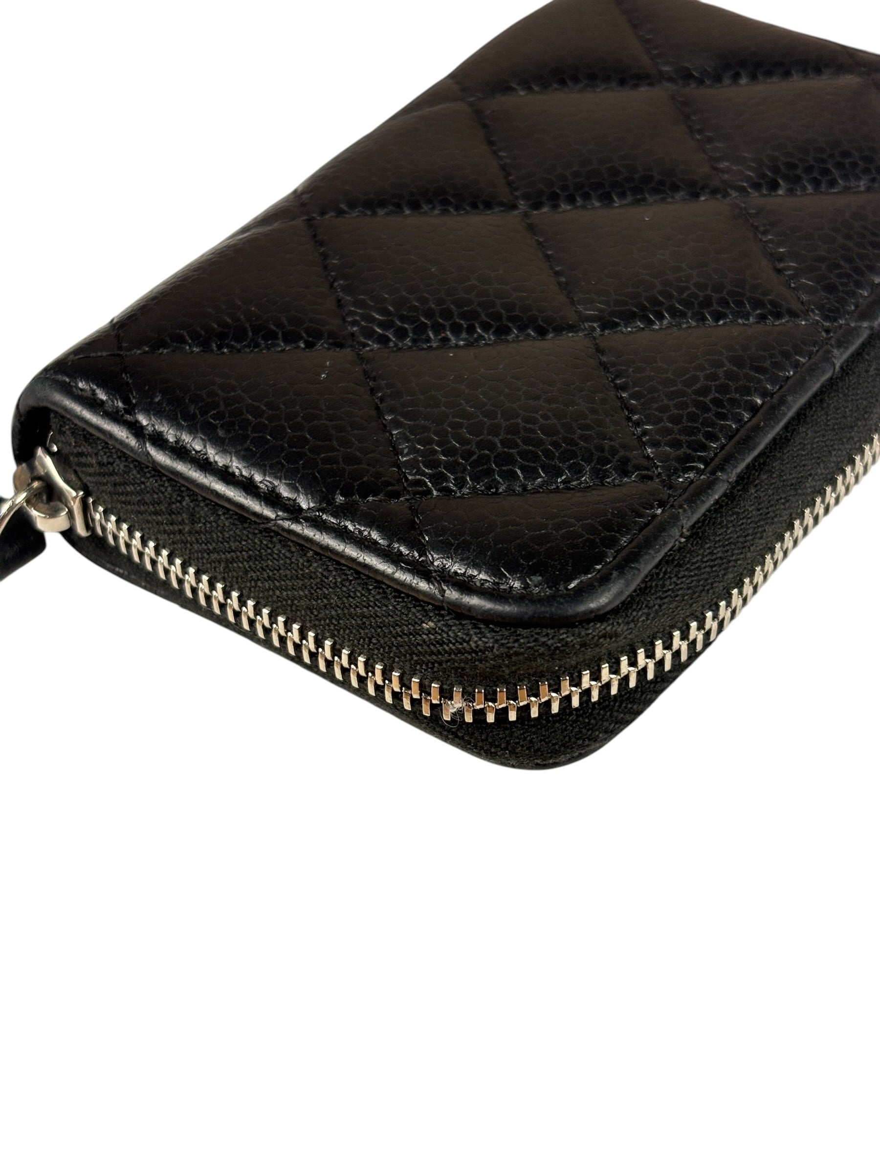 Chanel Black Caviar Quilted Leather Zipped Coin Purse 2018