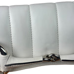 Gucci White Leather Horsebit Shoulder Bag