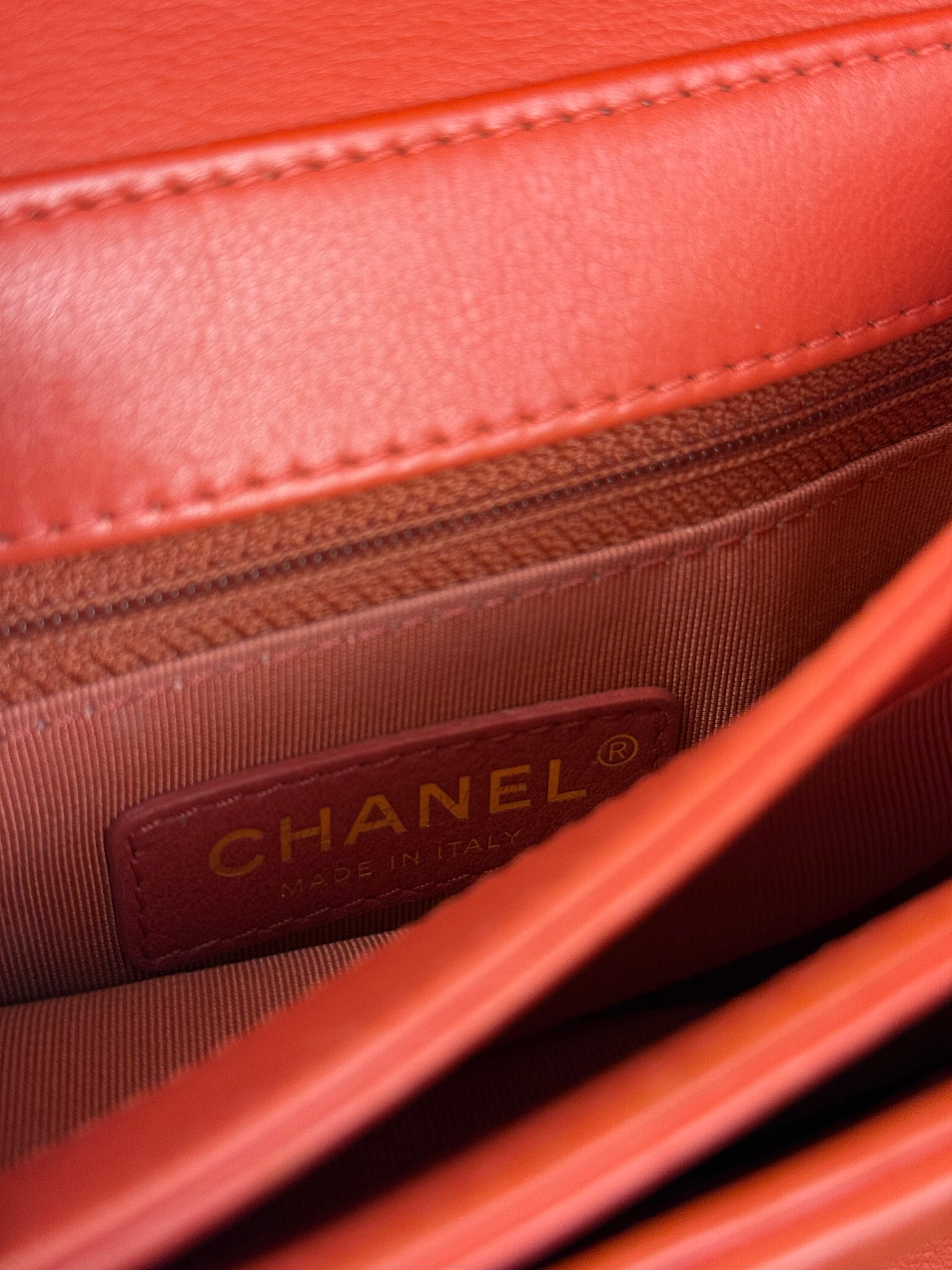 Chanel Red Quilted Coco Handle 2Way Handbag 2019