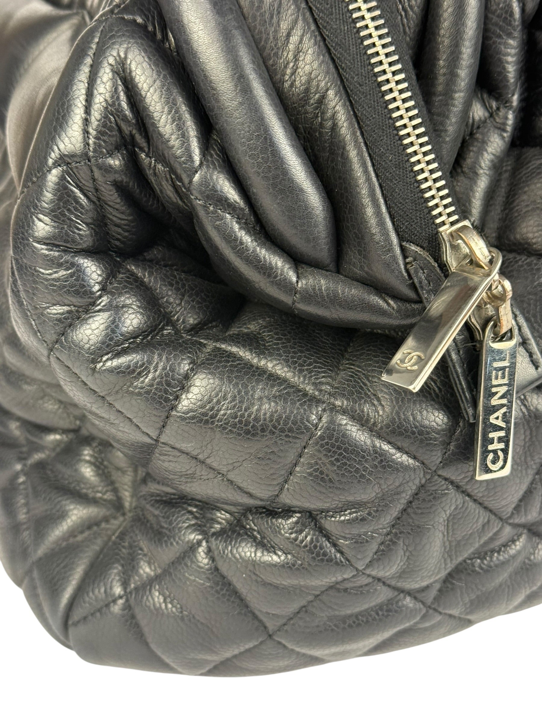 Chanel Black Caviar Quilted Coco Cocoon Bowler Bag 2009