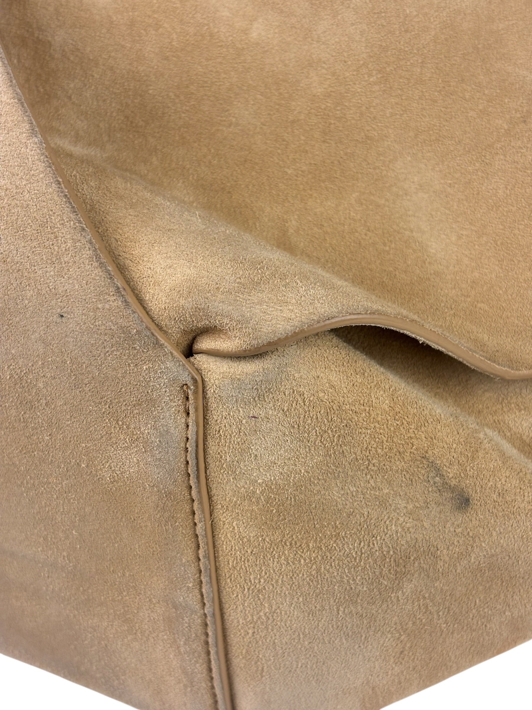 Bottega Veneta Beige Suede/Leather Trim Intrecciato Flower Basket Tote