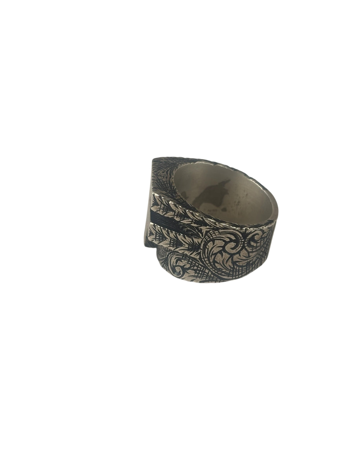 Fendi Silver Maxi Logo Ring