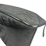 Fendi Black Leather Trim Zucca Mamma Baguette