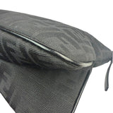 Fendi Black Leather Trim Zucca Mamma Baguette