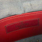 Valentino Garavani Denim Rockstud Spike Shoulder Bag