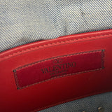 Valentino Garavani Denim Rockstud Spike Shoulder Bag