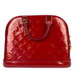 Louis Vuitton Red Vernis Alma MM Handbag