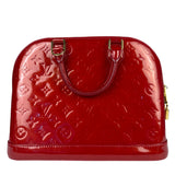 Louis Vuitton Red Vernis Alma MM Handbag