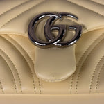 Gucci Yellow Leather Matelasse Marmont Shoulder Bag