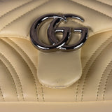 Gucci Yellow Leather Matelasse Marmont Shoulder Bag