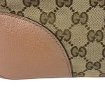Gucci Beige/Pink Leather Trim Bree Shoulder Bag