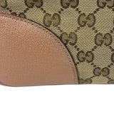 Gucci Beige/Pink Leather Trim Bree Shoulder Bag