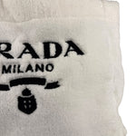 Prada White Terry Cloth Spugna Tote Bag