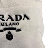 Prada White Terry Cloth Spugna Tote Bag