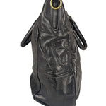 Prada Vintage Black Shine Leather Vitello Daino Tote