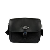 Coach Black Leather Pace Messenger Crossbody Bag