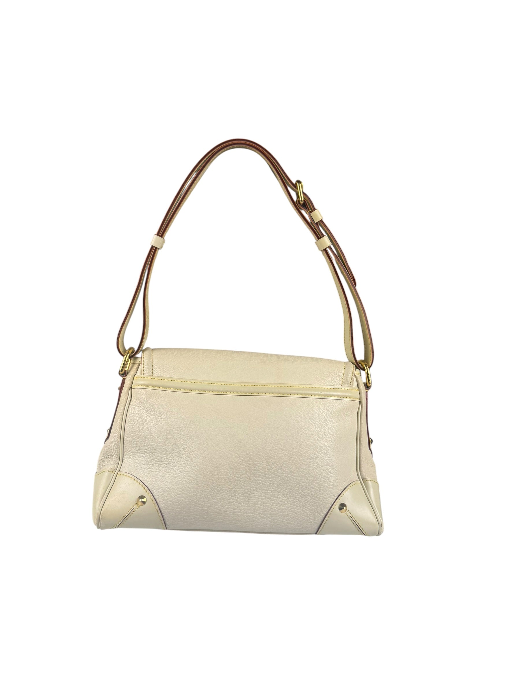 Louis Vuitton White Leather Suhali L'Essentiel Shoulder Bag