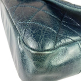 Chanel Blue Glazed Calfskin Portobello Flap Bag 2014
