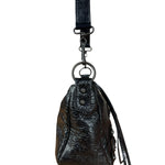 Balenciaga Le City Moto Black Leather Shoulder Pochette
