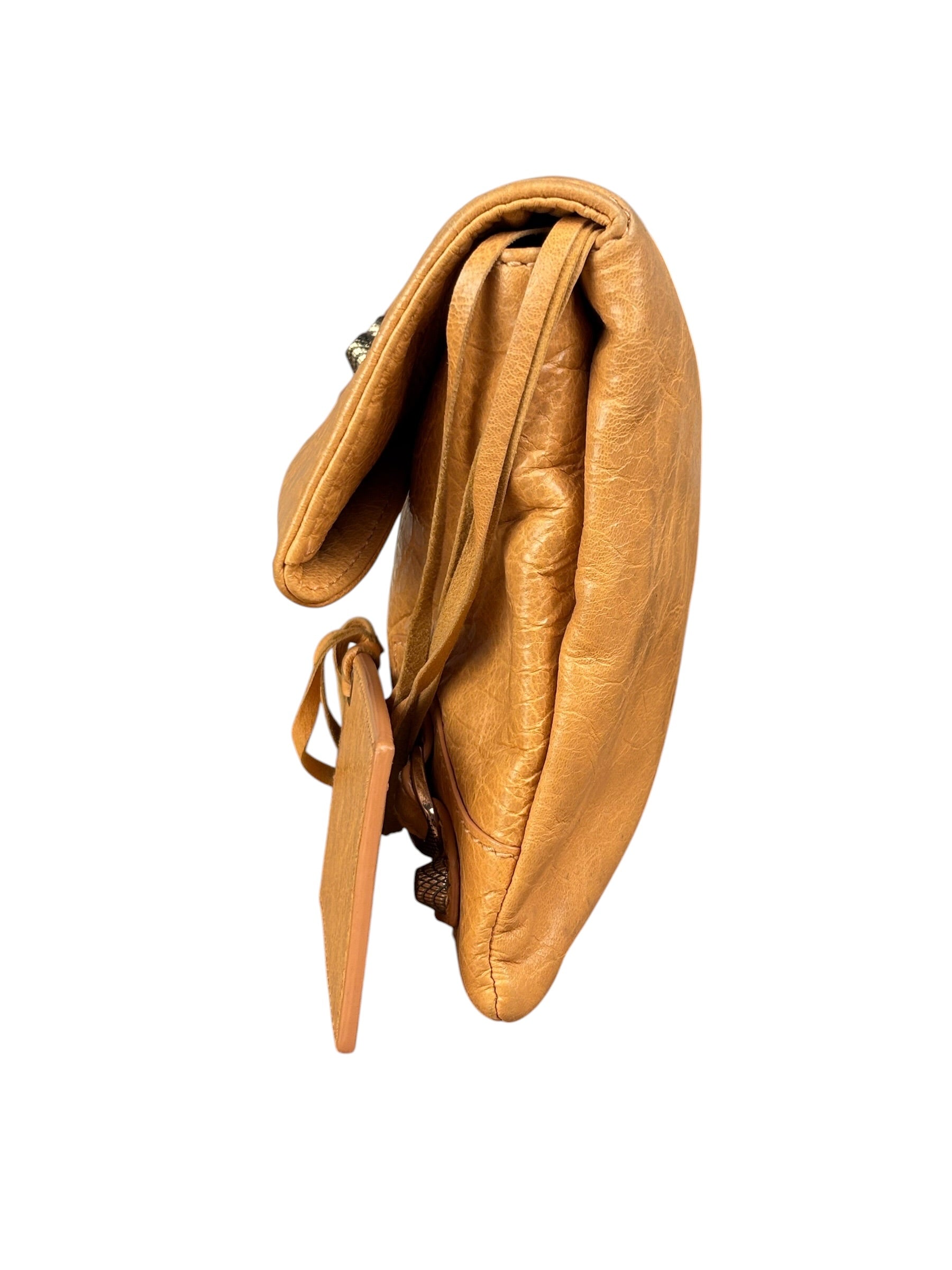 Balenciaga Peach Leather Le City Clutch