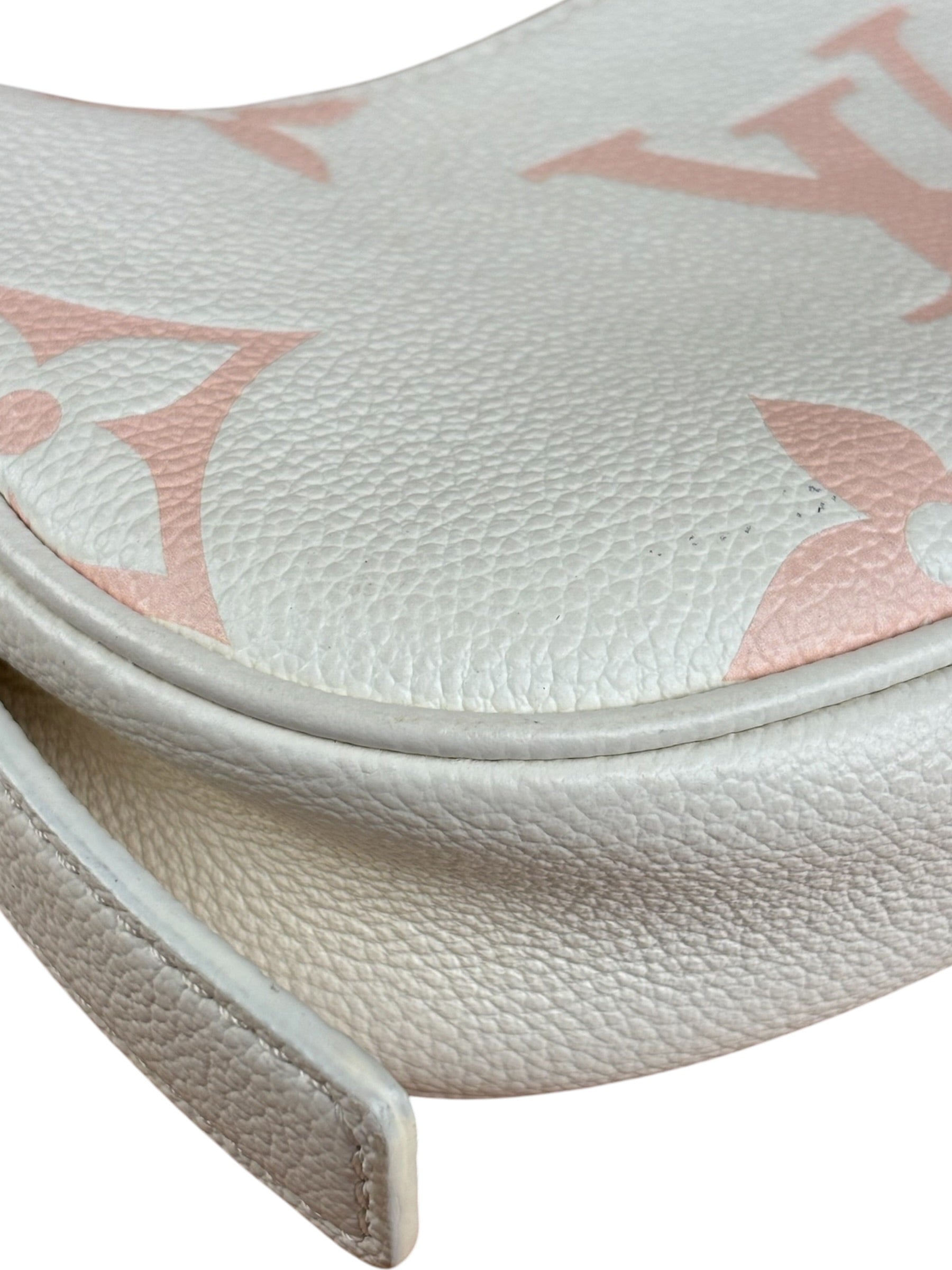 Louis Vuitton White Leather Monogram Moon Empreinte Pochette