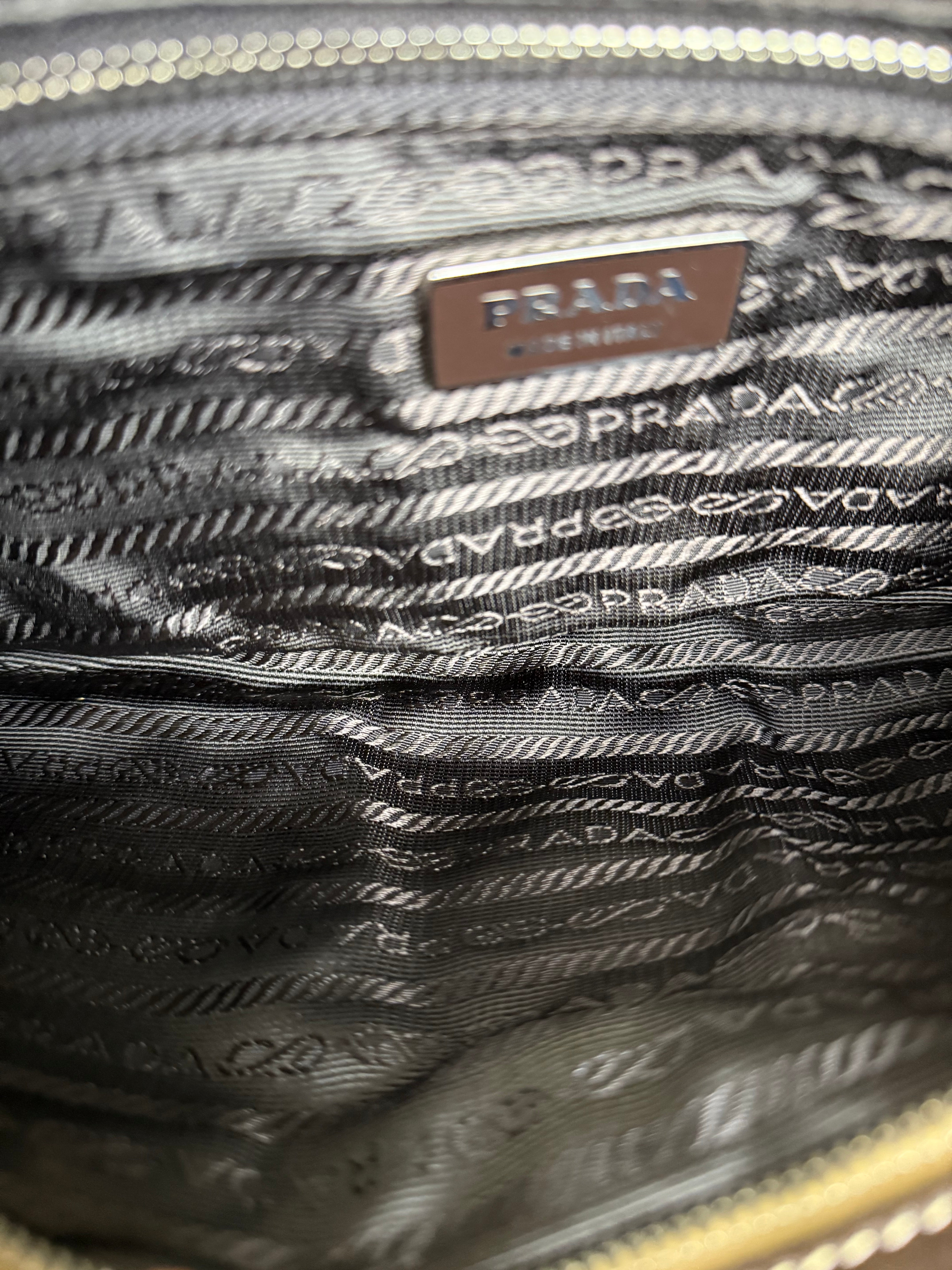 Prada Tessuto Buckle Shoulder Bag