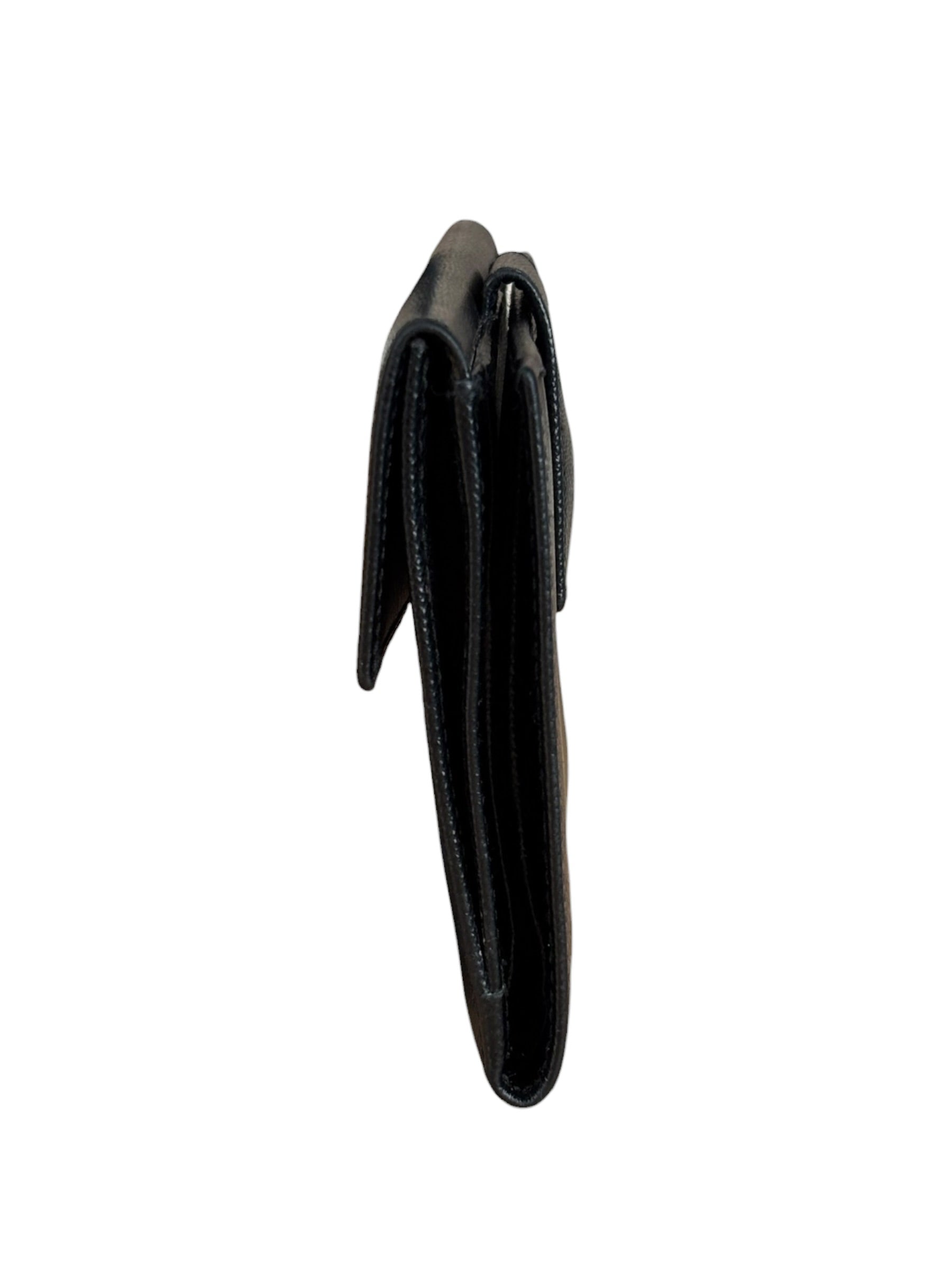 Prada Black Saffiano Leather Compact Wallet