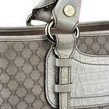 Celine Beige Leather Trim Macadam Boogie Tote