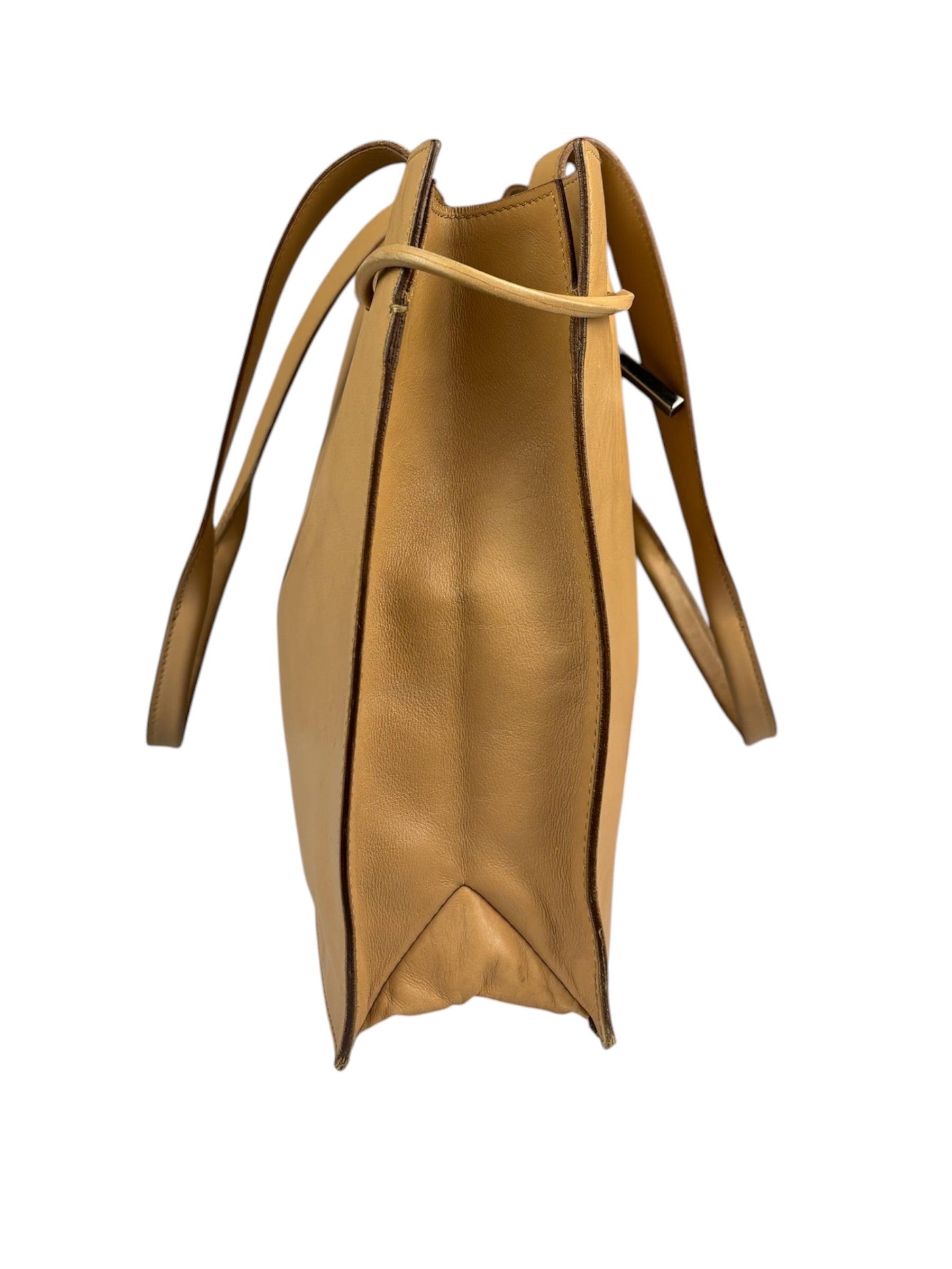 Gucci Beige Leather Balthus Drawstring Tote Bag