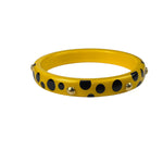 Louis Vuitton x Yayoi Kusama Yellow/Bkack Infinity Dots Acrylic Bangle