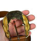 Gucci Torchon Buckle Belt Brown