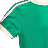 Gucci x Adidas Green Logo Print Jersey V-Neck T-Shirt