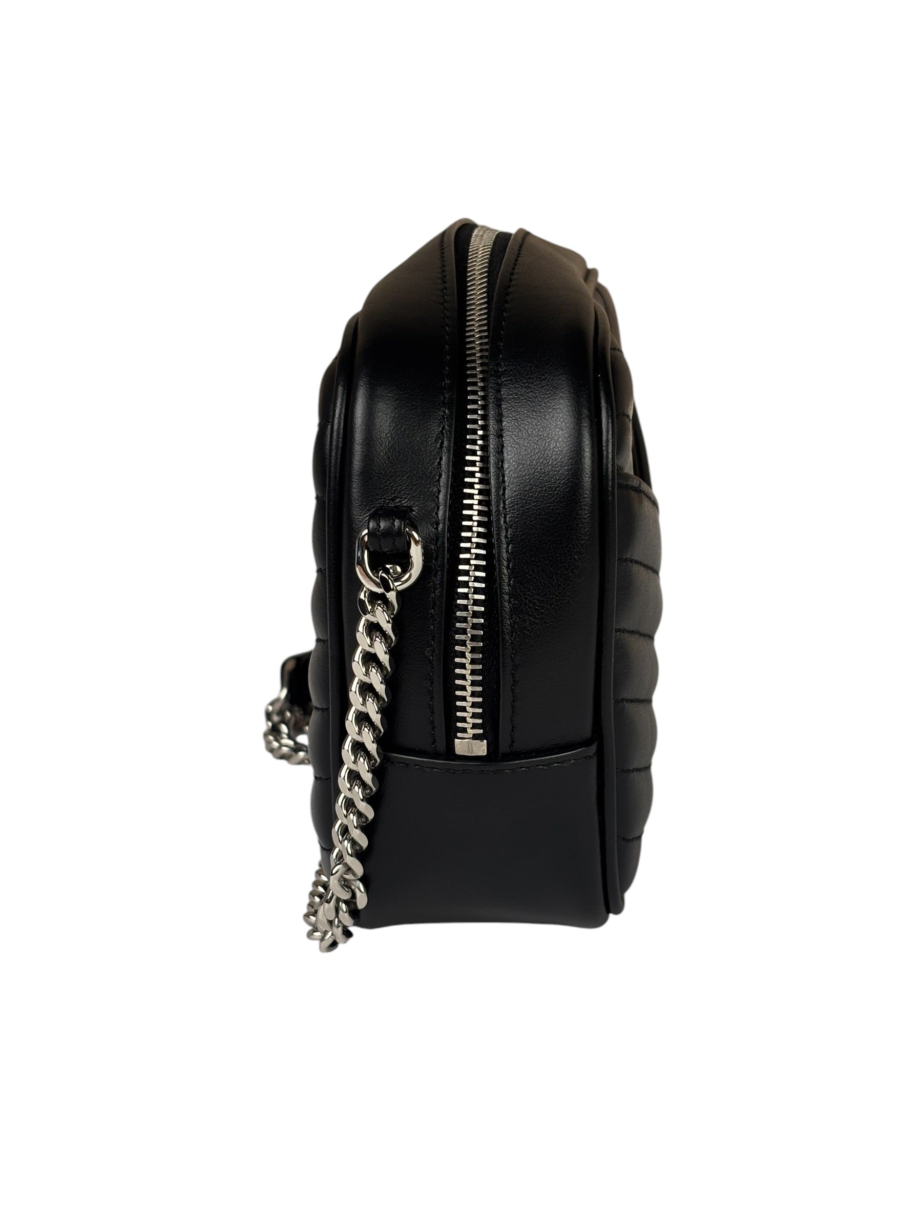 Yves Saint Laurent Black Leather Mini Lou Camera Bag