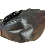 Fendi Black Patent Buckle Leather Shoulder Bag