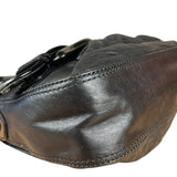 Fendi Black Patent Buckle Leather Shoulder Bag