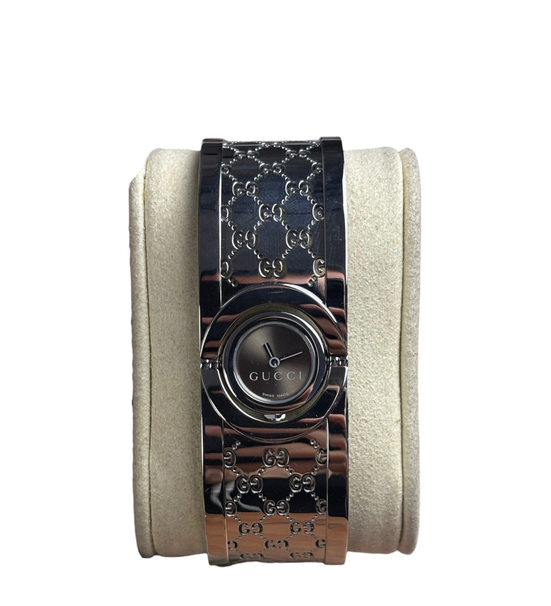 Gucci Twirl Stainless Steel Bangle Watch