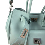 Balenciaga Blue Leather Mini Bel Air Carry All Two-Way Bag