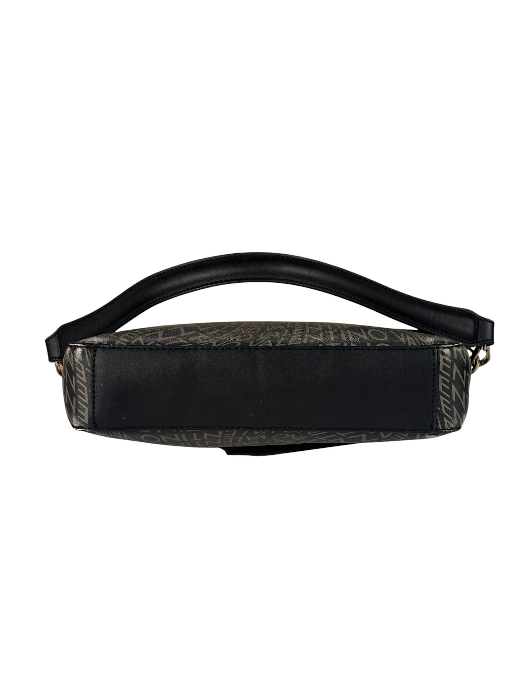 Valentino Black Leather Mario Spa Flap Bag