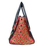 Miu Miu Leather Rings Red Biker Tote