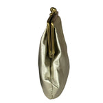 Chloe Metallic Gold Leather Frame Clutch