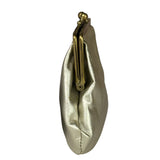Chloe Metallic Gold Leather Frame Clutch