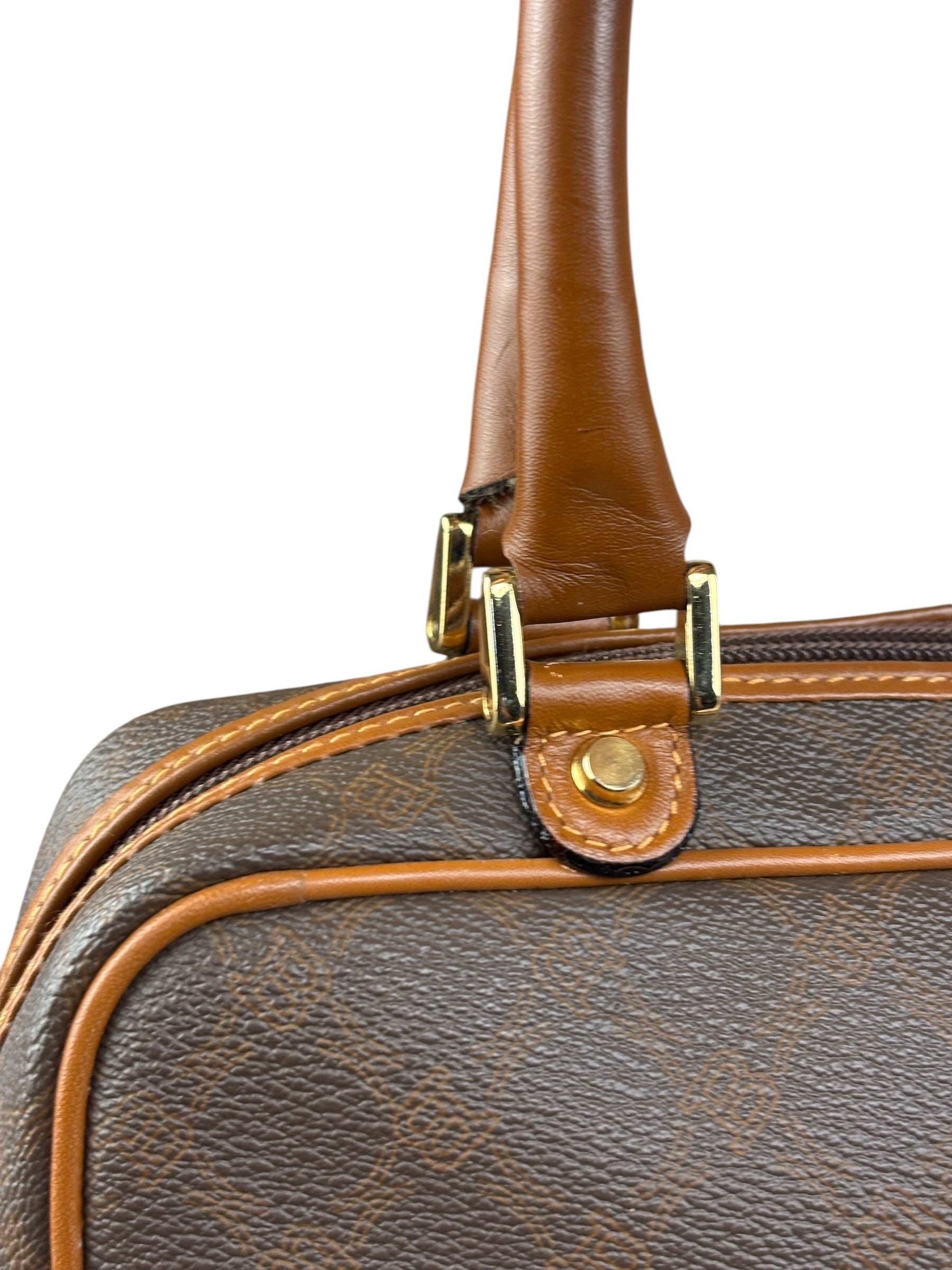 Bally Vintage Leather Coated Monogram Handbag