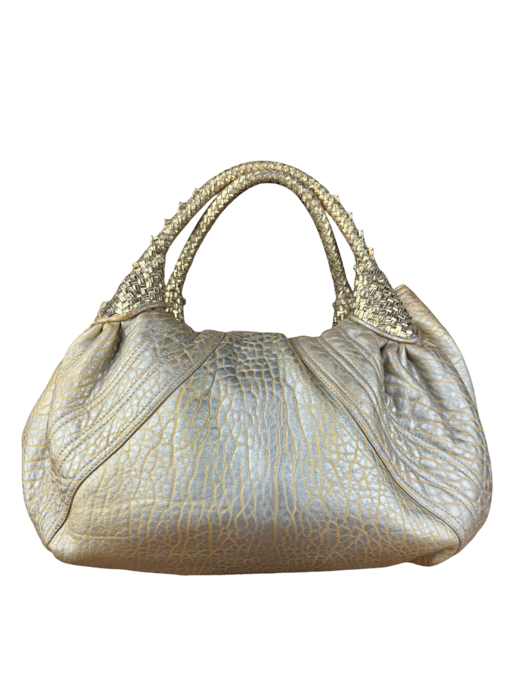 Fendi Metallic Gold Spy Shoulder Bag