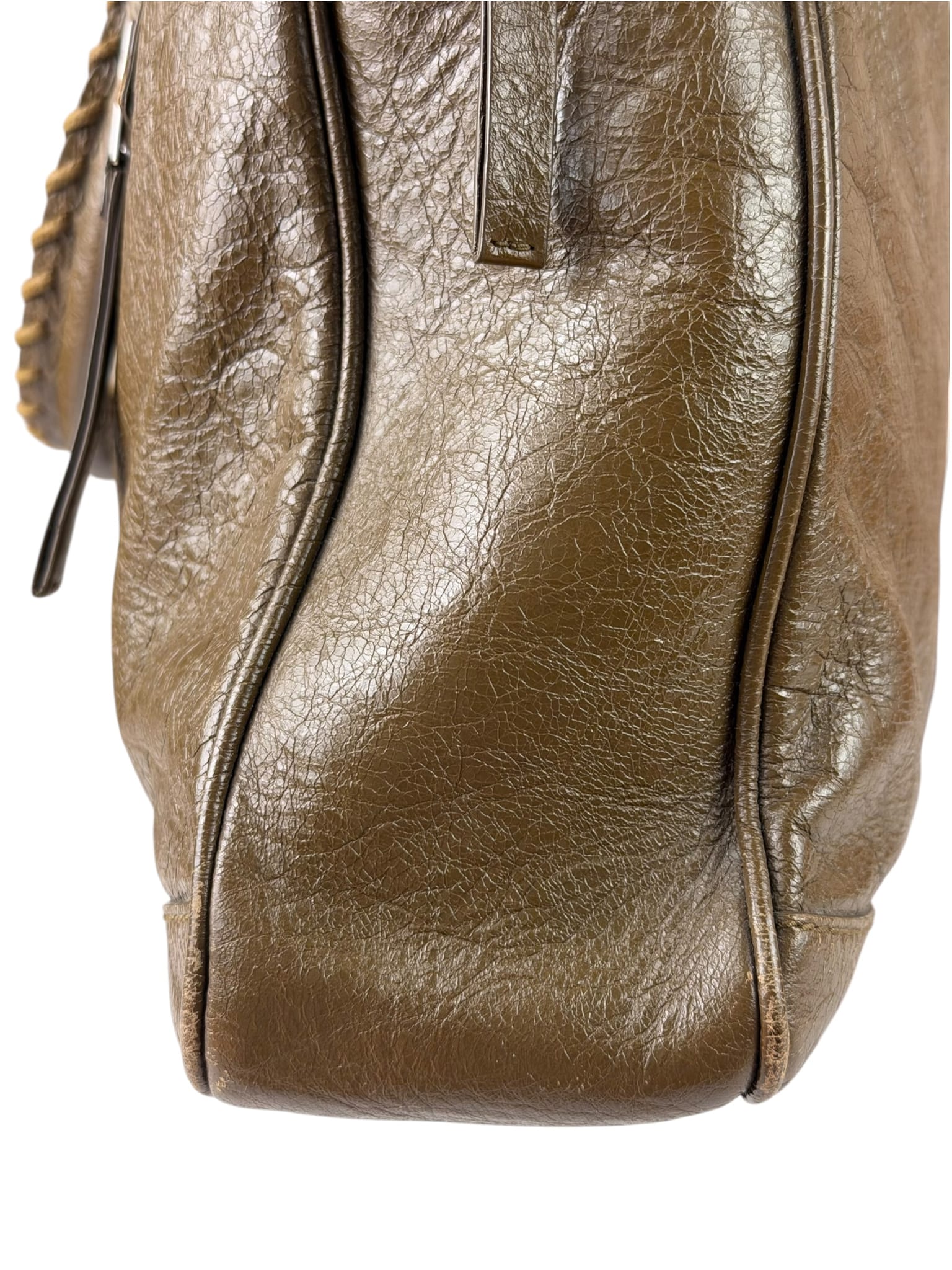 Balenciaga Brown Motocross Classic Travel Bag