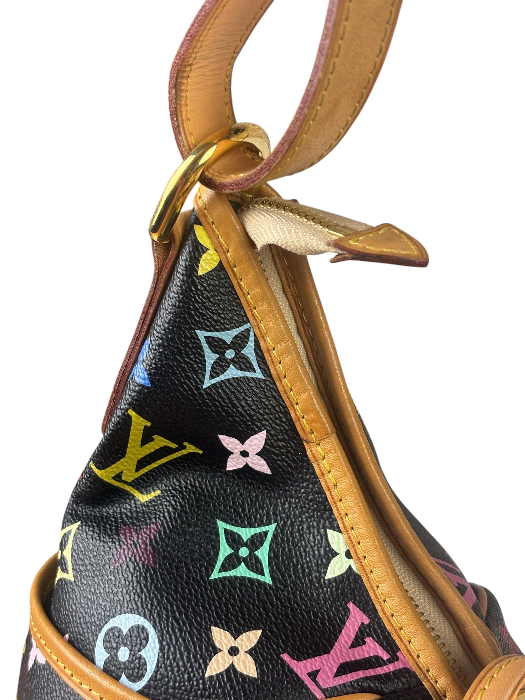 Louis Vuitton x Takashi Murukami Black Monogram Chrissie MM