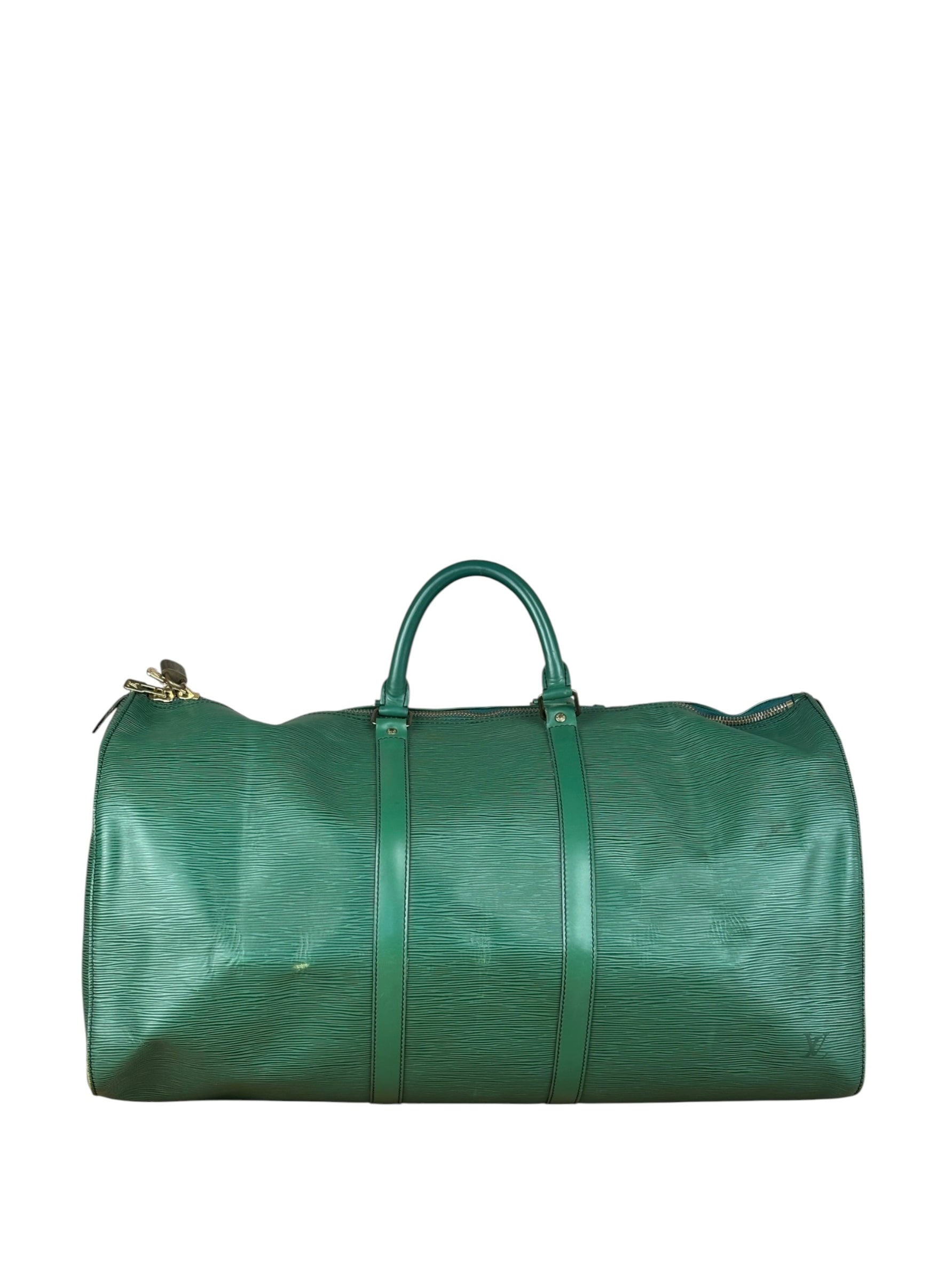 Louis Vuitton Vintage Borneo Green Epi Keepall Bag