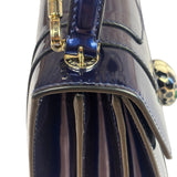 Bvlgari Shiny Blue Patent Leather Serpenti Forever Two-Way Bag