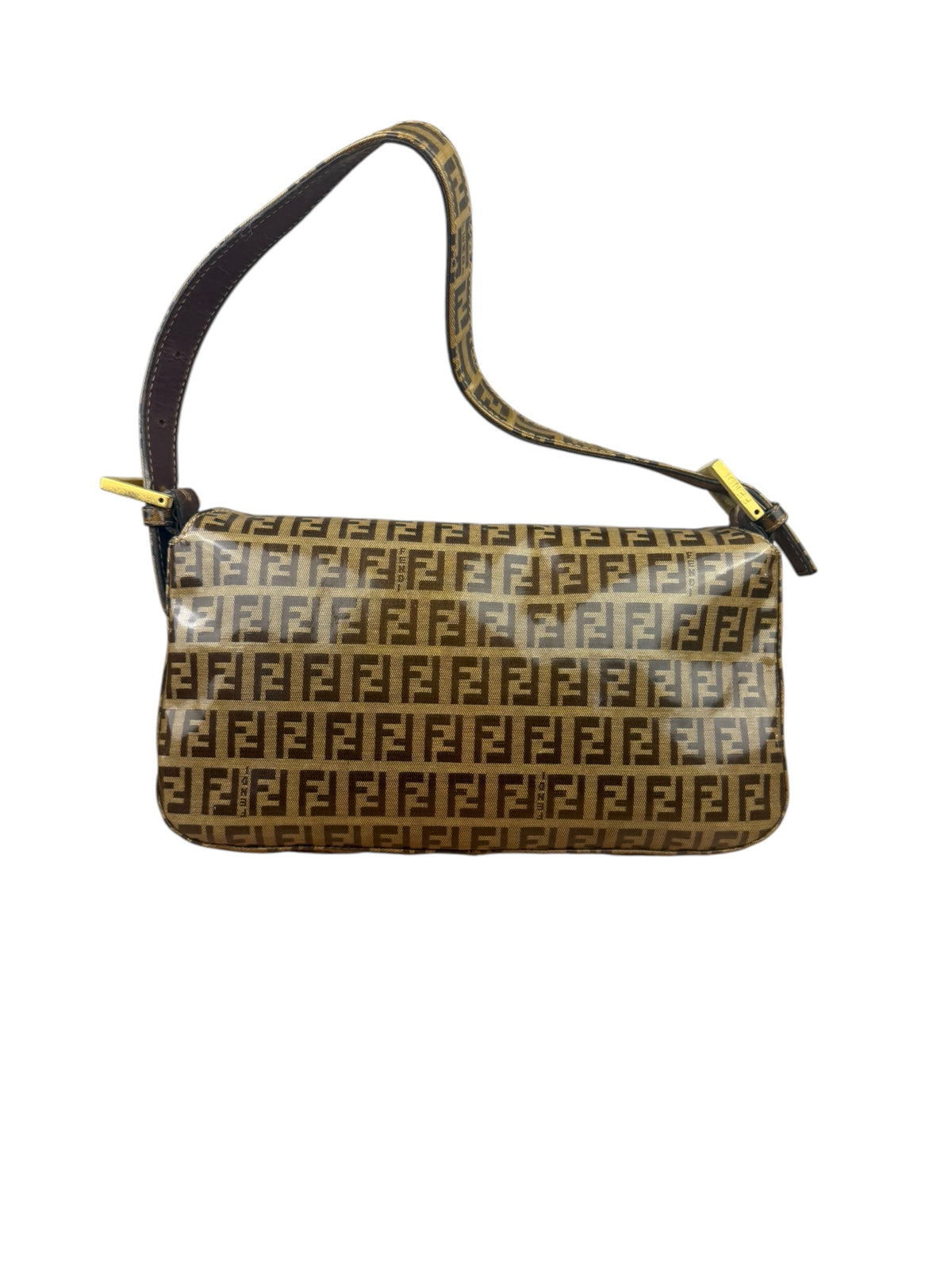 Fendi Brown PVC Leather Baguette