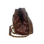 Chanel Burgundy Quilted Leather Portopello Bowler Bag 2014
