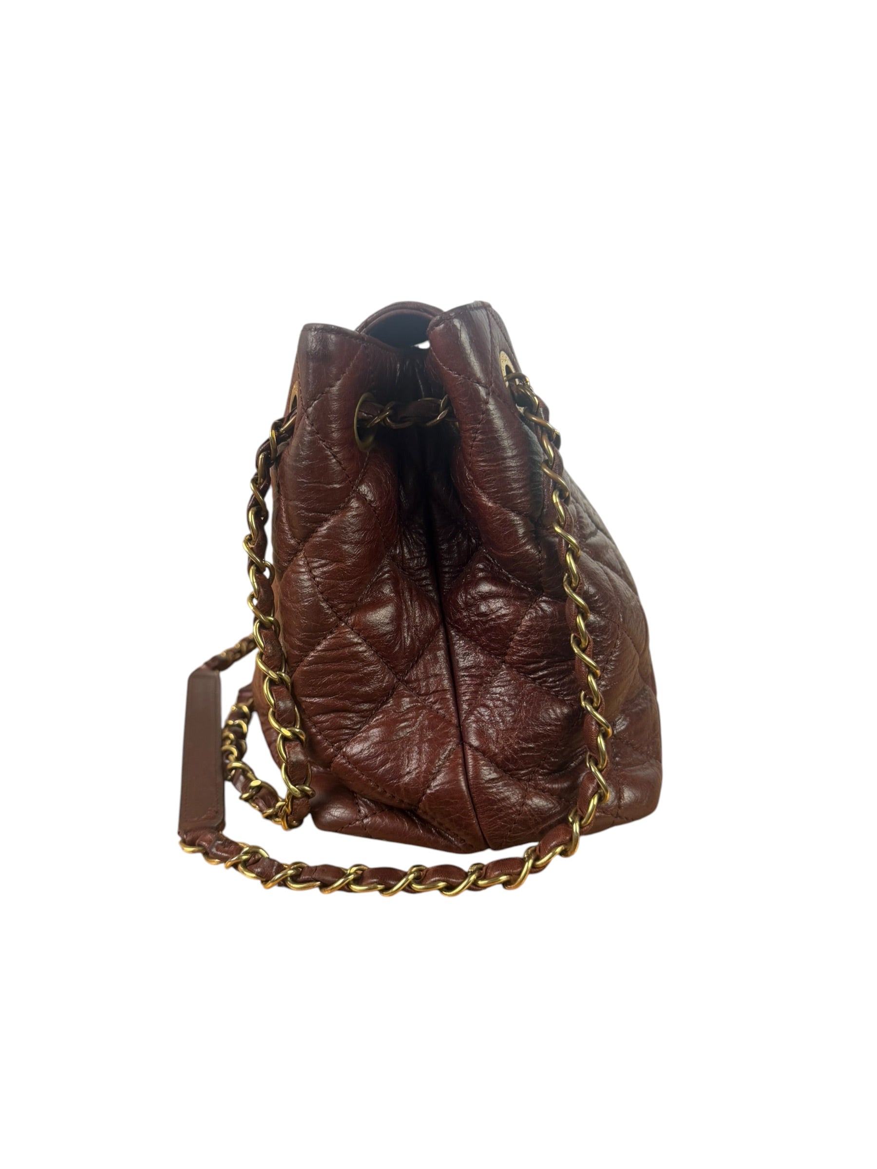 Chanel Burgundy Quilted Leather Portopello Bowler Bag 2014